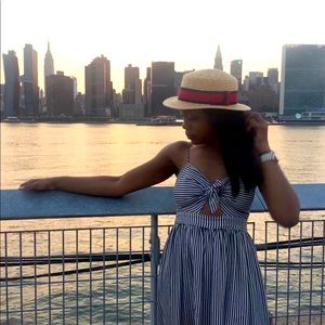 Zara Blue/White Striped Dress - Sz small